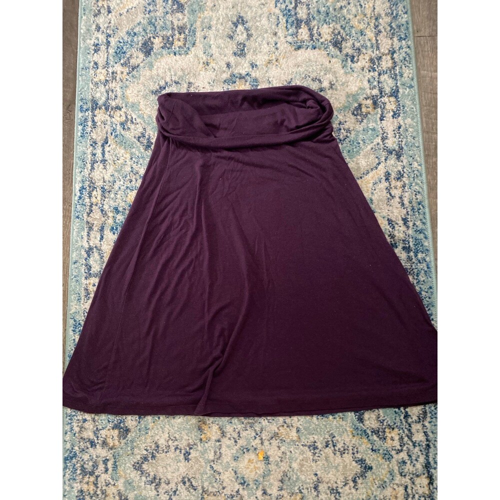 Purple a line knee length skirt
